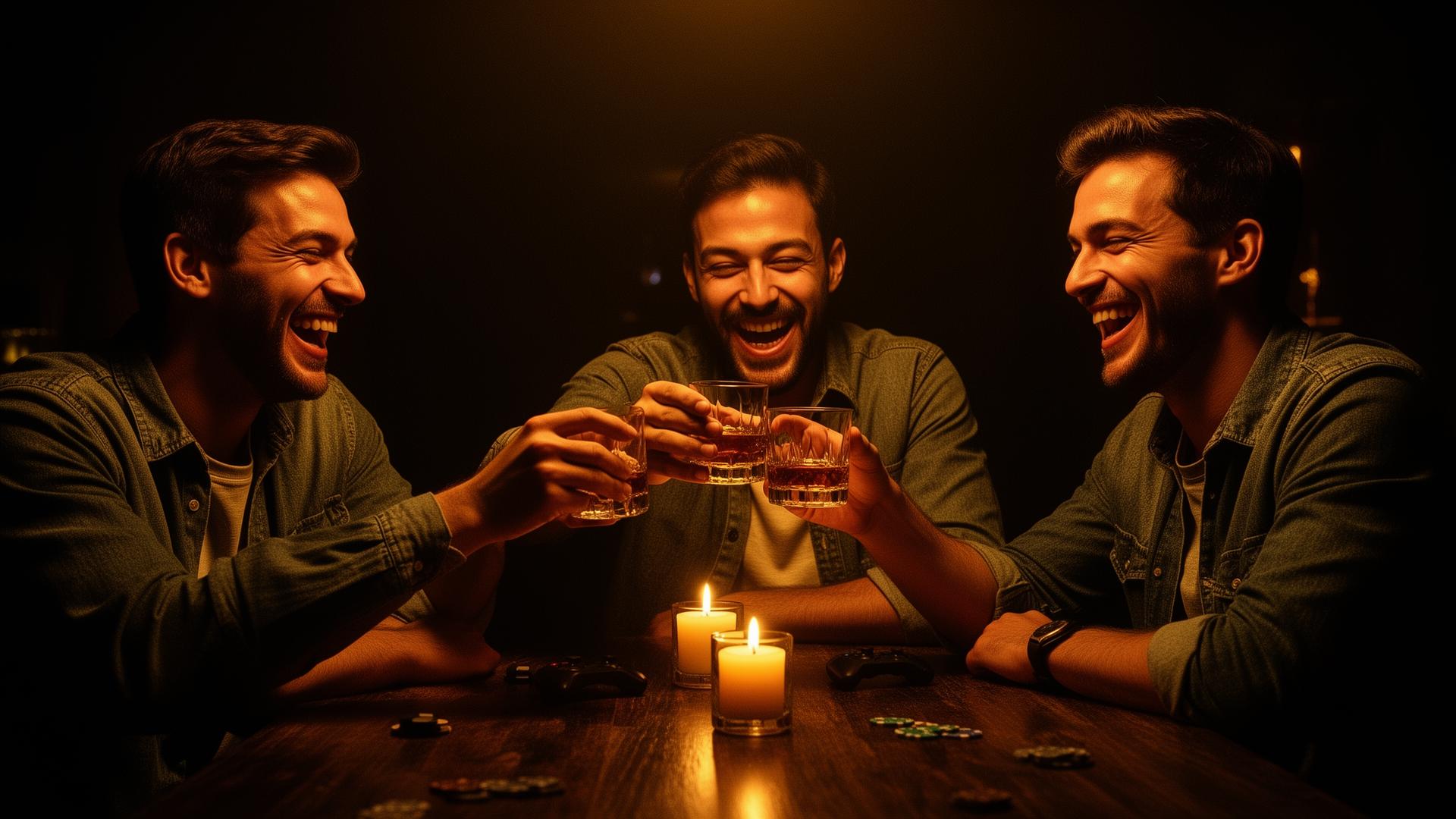 De Inschenkers — drie vrienden proosten met whisky